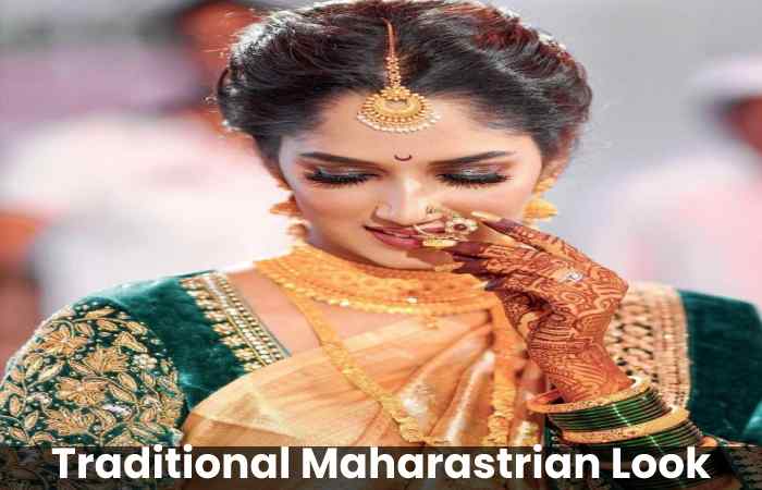 Maharashtrian Bride Look - Traditional Marathi Brides Marriage Look Designs (1)