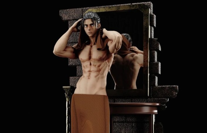 Eren Yeager Figure Towel No Censor