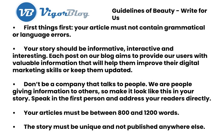guidelines for vigorblog