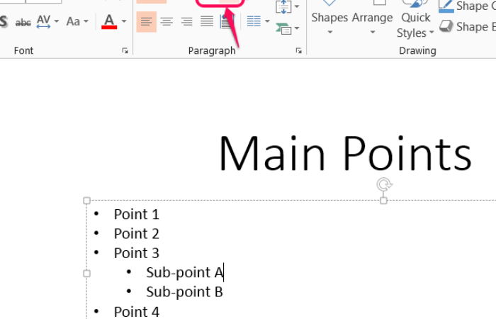How To Add Sub-Bullets In Word