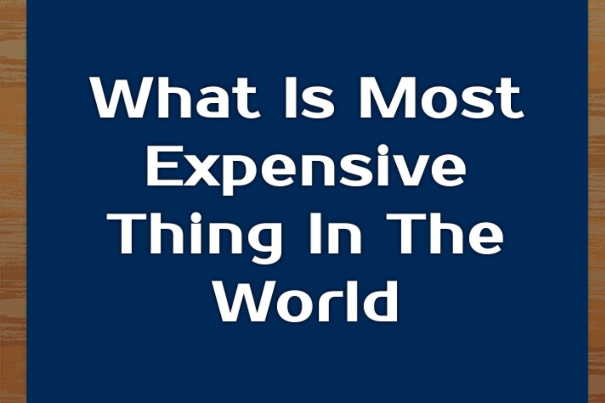 What Is The Most Expensive Thing In The World Vigor Blog