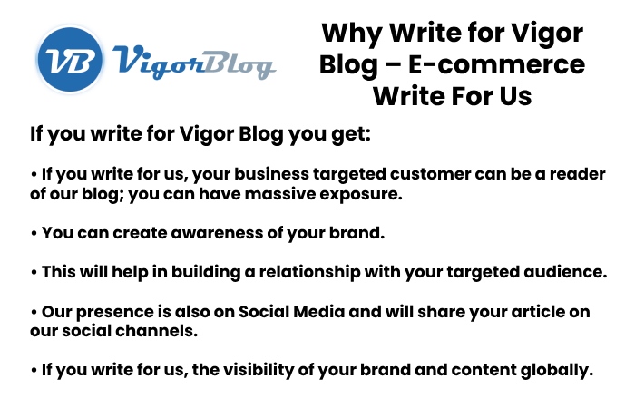 Why Write for Vigor Blog – E-commerce Write For Us