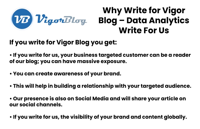 Why Write for Vigor Blog – Data Analytics Write For Us