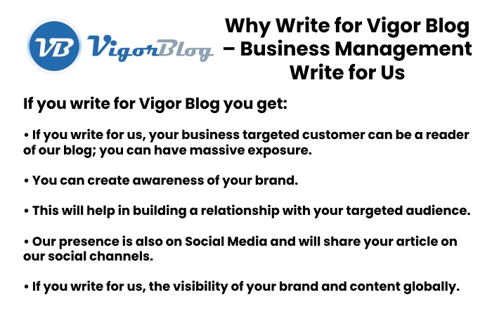 Why Write for Vigor Blog – Business Management Write for Us