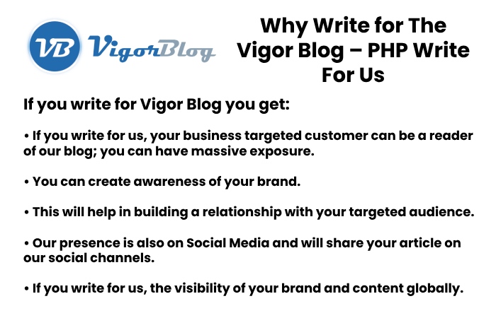 Why Write for The Vigor Blog – PHP Write For Us
