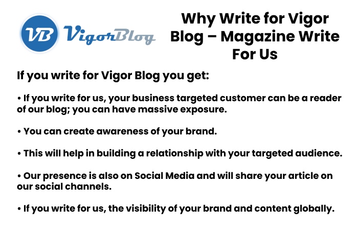 Why Write for Vigor Blog – Magazine Write For Us