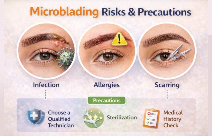 Risks and precautions — infection, allergies, scarring