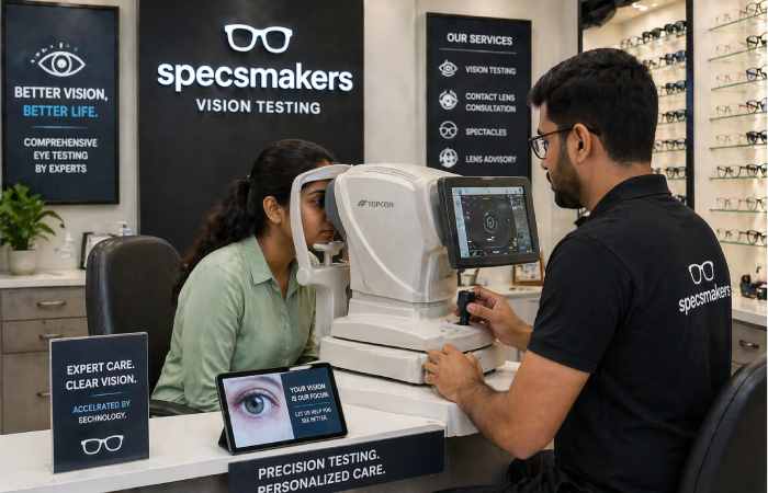 eye testing service at specsmakers store india